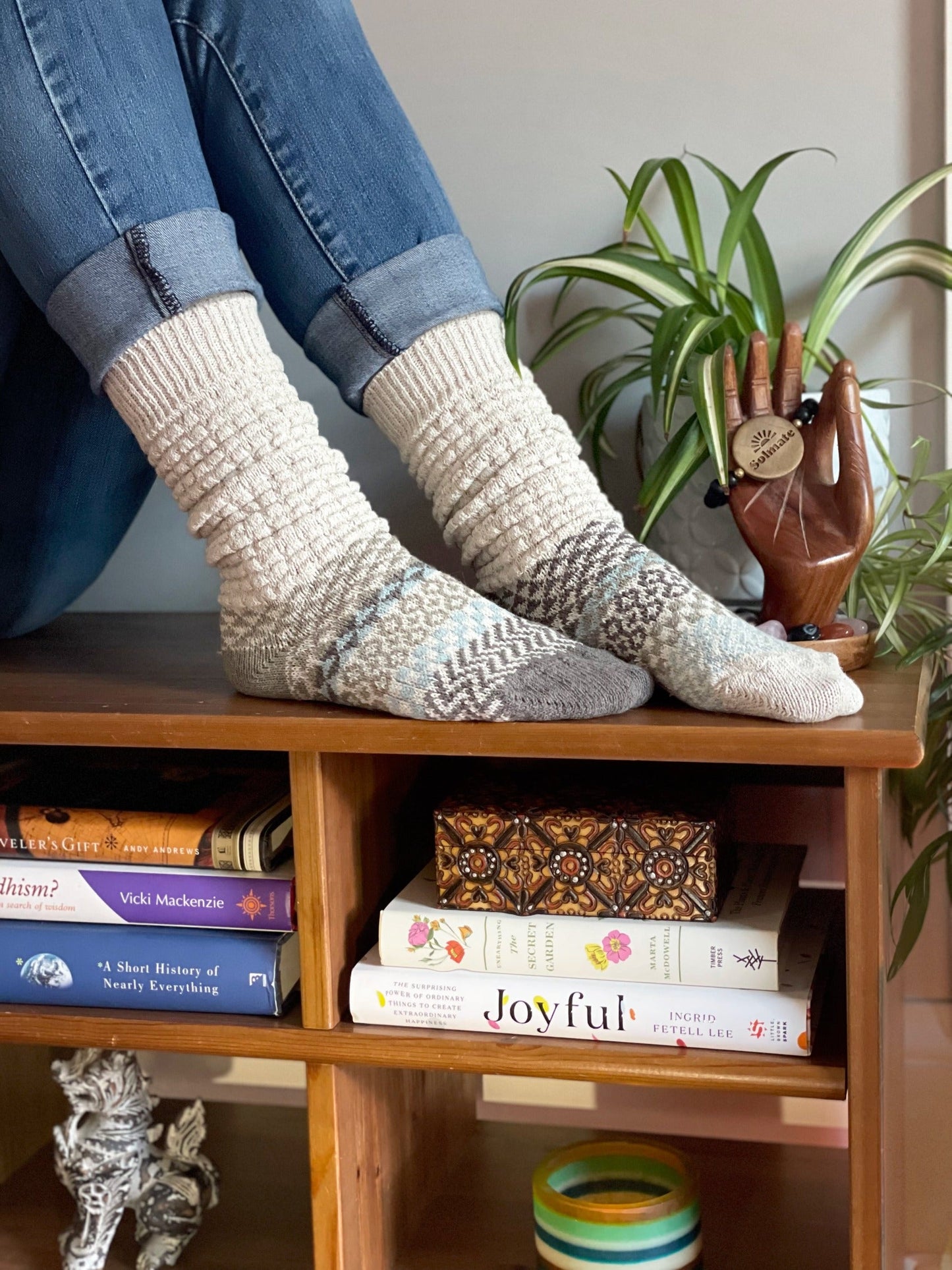 Fusion Slouch Socks - Seashell